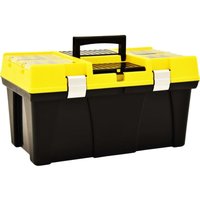 Tool Box Plastic 595x337x316 mm Yellow Vidaxl