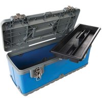 Silverline - tool box 23 steel body chest bag storage and removable tray 533427