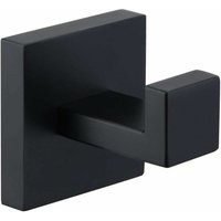 Hoopzi - Towel Hook Matte Black, SUS304 Stainless Steel Coat Robe Hook, Hand Towel Holder, Modern Industrial Style Bathroom Wall Hook