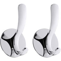 Memkey - Robe Towel Hooks Stainless Steel No Drilling Bathroom Kitchen Polished Finish 2 Pack