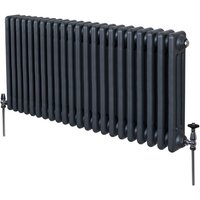 Monster-shop - Traditional 3 Column Radiator - 600 x 1012mm - Anthracite Grey