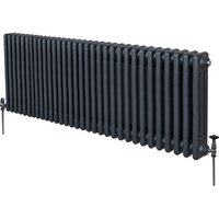 Traditional 3 Column Radiator - 600 x 1462mm - Anthracite Grey