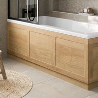 Ceramica - Traditional Bathroom 1700mm Side Bath Panel 15mm Wooden Oak mdf Wood Easy to Cut