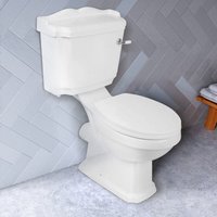 Traditional Bathroom Close Coupled Toilet Ceramic with Soft Close Seat wc Pan