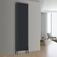 NRG - Cast Iron Style Radiator Traditional Anthracite Central Heating Rads Vertical 4 Column 1800x560mm