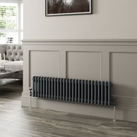300 x 1190mm Double Horizontal Traditional Colosseum Anthracite Column Radiator