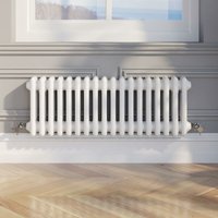 Galiflo - 300 x 830mm Triple Bar Horizontal Traditional Colosseum White Column Radiator