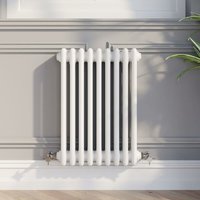 Galiflo - 600 x 425mm Triple Bar Horizontal Traditional Colosseum White Column Radiator