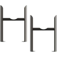 Warmehaus - Traditional Radiator Floor Legs 2PC/Set 4 Column Raw Metal
