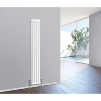 NRG - Traditional Radiator Cast Iron Style Radiator 2 Column White 1500 x 200mm