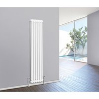 NRG - Traditional Radiator Cast Iron Style Radiator 2 Column White 1500 x 290mm