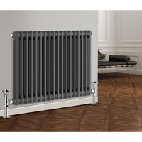 NRG - Traditional Radiator Cast Iron Style Radiator 2 Column Anthracite 600 x 830mm