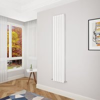 Aica Sanitaire - Acezanble White Oval Column Radiator 1800 x 354mm Double Panel