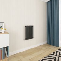 Acezanble Black Oval Column Radiator 600 x 413mm Single Panel