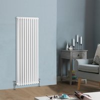 NRG - Traditional White Vertical Cast Iron Radiator Double Column 1500 x 470 mm