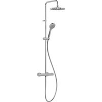 Tres Griferia - Tres Thermostatic Shower Column Xxl 250 + Hand Shower With Sliding And Swivelling Support 1 Jet, Chrome (21639301) Tres Griferia - Tres Thermostatic Shower Column Xxl 250 + Hand Shower With Sliding And Swivelling Support 1 Jet, Chrome (21639301)