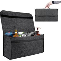 Trintion Car Storage Bag 50x30x15cm Car Boot Organiser Large Anti-Slip Car Boot Storage Bag Foldable Car Boot Bag with Fastening Flip Cover Car Boot