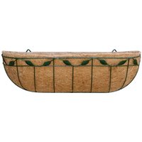 Planter Wall Mounted Coco Liner Trough Steel Leaf Garden Pride