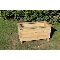 Churnet Valley - Trough Planters, Wooden Garden Pot/Tub for Plants - L40 x W80 x H40 cm - Fully Assembled