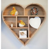 Marco Paul - Wooden Floating Heart Shelf, Small Wooden Shelving For Home And Kitchen (natural) Marco Paul - Wooden Floating Heart Shelf, Small Wooden Shelving For Home And Kitchen (natural)