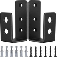 U-Shaped Steel Door Lock Brackets, Compatible with 2x4 Boards, for Reinforcing Barn, Garage and Workshop Doors