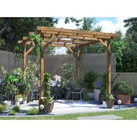 Dunster House Ltd. - Dunster House Wooden Pergola Garden Plants Frame Utopia 2m x 2m (6 6 x 6 6)