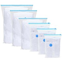 Vacuum Storage Bags 5 pcs Transparent and blue 130 x 100 cm Vidaxl