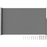 Retractable Side Awning, 63x 118 Outdoor Privacy Screen, 180g Polyester Water-proof Retractable Patio Screen, uv 30+ Room Divider Wind Screen for