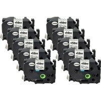 Vhbw - 10x Label Tape compatible with Brother P-Touch PT-P750W, PT-E800TK, PT-E800W, PT-E850TKW Label Printer 8m x 24 mm, Black on White