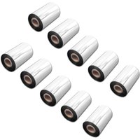 Vhbw - 10x Thermal Ribbon compatible with Datamax Honeywell Perfomance Label Printer, 100 mm x 300 m, Wax Resin, Black