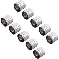 Vhbw - 10x Thermal Ribbon compatible with Valentin Solo, Pica ii - Serie Label Printer, 60 mm x 300 m, Wax Resin, Black