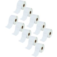 vhbw 10x Thermal Transfer Label Roll 25.4mm x 50.8mm (1300 Label) compatible with Zebra GK420t, DA402, GK420d Label Maker