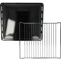 Vhbw - 1x baking tray, 1x oven rack (2 Part Set) compatible with Leonard LHN1310X, LHN1311X Ovens - 42.2 x 37 x 4 cm
