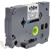 Vhbw - Label Tape compatible with Brother pt 1290VP, 1300, 1400, 1290DT Label Printer 8m x 6 mm, Black on White, Extra Strong, Laminated