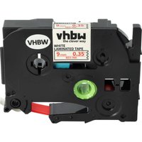 Vhbw - 1x Label Tape compatible with Brother pt 2100VP, 2400, 220, 2030VP, 2420PC, 210E, 2400E Label Printer 8m x 9 mm, Red on White