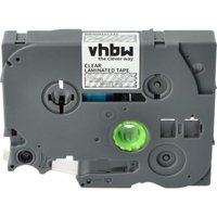 Vhbw - 1x Label Tape compatible with Brother pt 2480, 2470, 300, 2700VP, 2730VP, 2500PC Label Printer 8m x 9 mm, White on Transparent