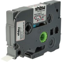 Vhbw - Label Tape compatible with Brother pt 1850VP, 18R, 1880 Label Printer 4m x 12 mm, Black on White with pink hearts, Laminated