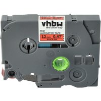 Vhbw - Label Tape compatible with Brother pt 1280VP, 1280VPS, 1290BT, 1290BT2, 1290DT, 128AF, 1290 Label Printer 8m x 12 mm, Black on Red