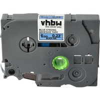 Vhbw - Label Tape compatible with Brother pt 350P, 340C, 350, 340, 330 Label Printer 8m x 6 mm, Black on Blue, Extra Strong, Laminated