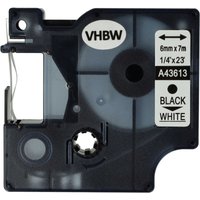 Vhbw - 1x Label Tape compatible with Dymo LabelPoint 200, 250, 300, 350 Label Printer 7m x 6 mm, Black on White