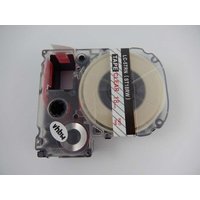 Vhbw - 1x Label Tape compatible with KingJim SR-PBW1, SR-RK1, SR6700D, SR750, SR950 Label Printer 8m x 18 mm, Red on Transparent