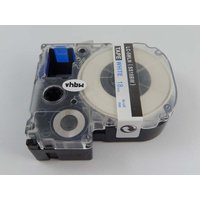 Vhbw - 1x Label Tape compatible with KingJim SR-PBW1, SR-RK1, SR950 Label Printer 18m x 8 mm, Blue on White