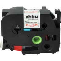 Vhbw - 1x Label Tape Replacement for Brother TZE-252, TZ-252 for Label Printer 24 mm, Red on White