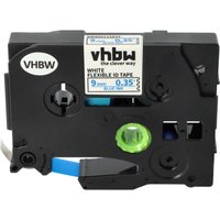 Vhbw - 1x Label Tape Replacement for Brother TZE-FX223 for Label Printer 9 mm, Blue on White, Flexible