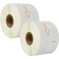 Vhbw - 2x Label Roll 57mm x 32mm (1000 Label) compatible with Dymo LabelWriter LW450 Twin Turbo, LW450 Duo, LW450 Label Maker