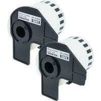 vhbw 2x Label Roll with Holder 62mm x 15.24m (1 Label) compatible with Brother PT QL-710W, QL-720, QL-710 Label Maker - Premium