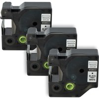 Vhbw - 3x Label Tape compatible with Dymo 5000, 2000, 5500 Label Printer 7m x 19 mm, Black on White