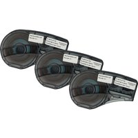 Vhbw - 3x Label Tape Replacement for Brady M21-750-427 for Label Printer 19.05 mm, Black on White, Vinyl