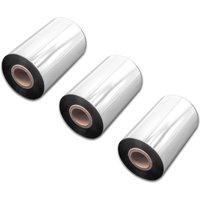 Vhbw - 3x Thermal Ribbon compatible with Godex EZ-1100 Plus, EZ-2200 Plus Label Printer, 100 mm x 300 m, Wax Resin, Black