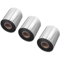Vhbw - 3x Thermal Ribbon compatible with tsc TE310, TE300, TE210, TTP-2410M Label Printer, 80 mm x 300 m, Wax Resin, Black